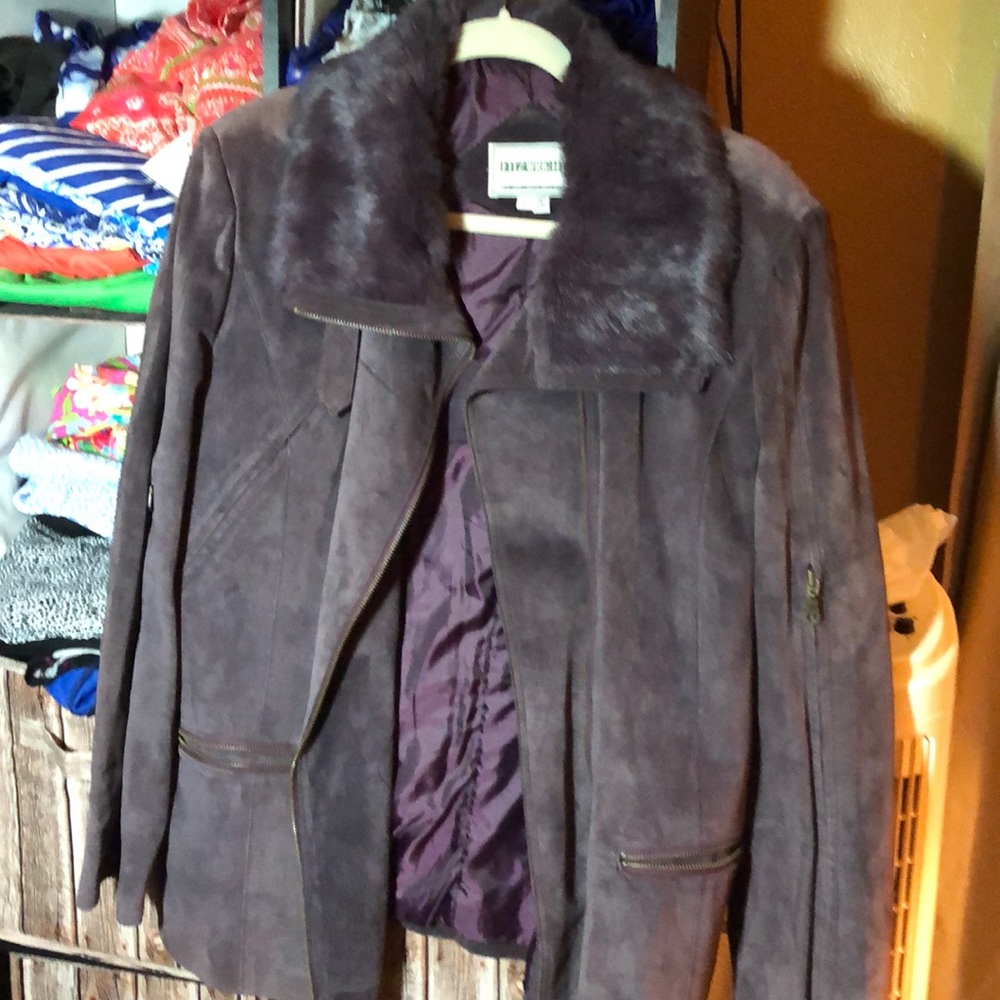 Purple suede jacket